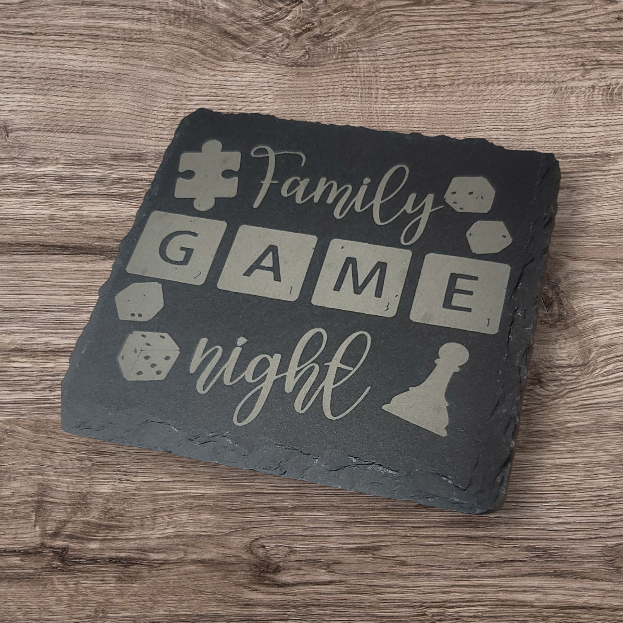 game night slate coaster game night slate coaster