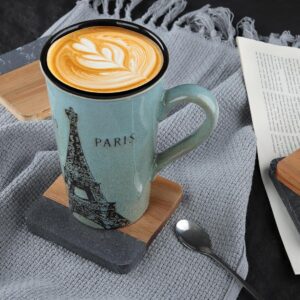 personalized acacia wood & black marble coasters set of 4