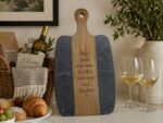 Personalized Acacia Wood and Slate Serving Board