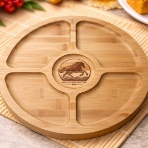 chinese new year 2026 bamboo charcuterie tray – year of the horse