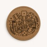 Domino Coasters Set of 6 with Holder
