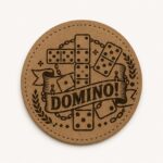 Domino Coasters Set of 6 with Holder