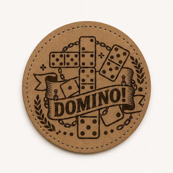 Domino Coasters Set of 6 with Holder
