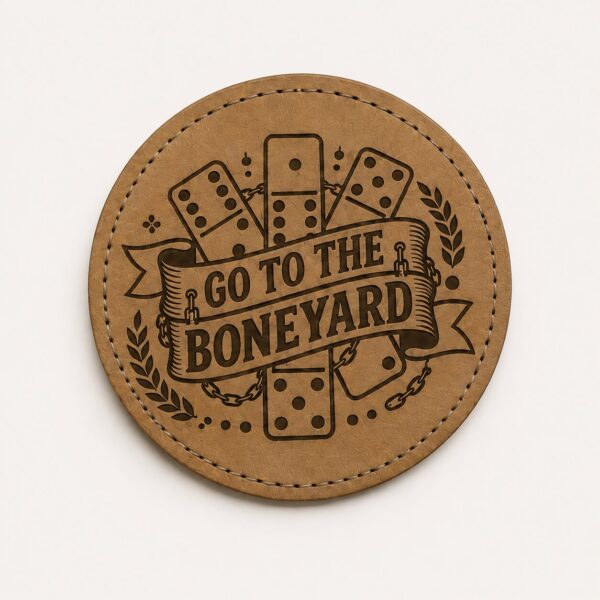 Domino Coasters Set of 6 with Holder