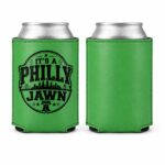 Kelly Green Leatherette Philly Jawn Can Cooler