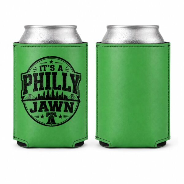 kelly green leatherette philly jawn can cooler Kelly Green Leatherette Philly Jawn Can Cooler