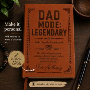 dad mode legendary journal, personalized father’s day gift