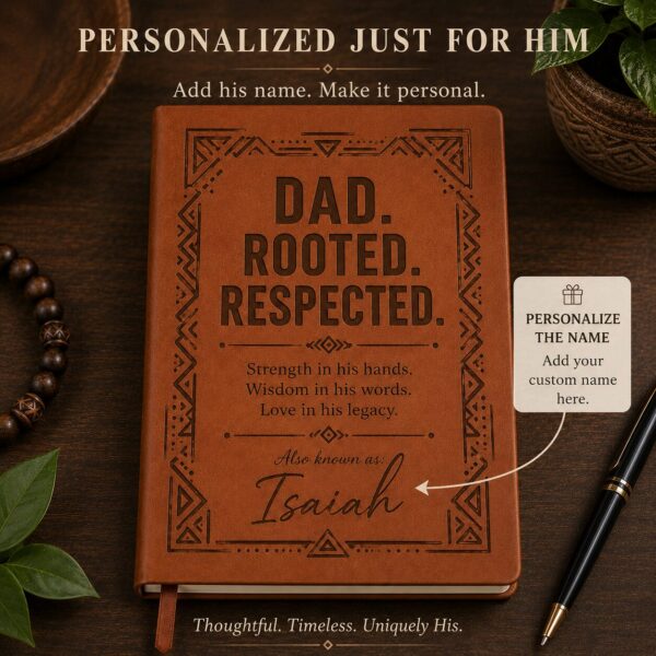 Personalized Dad Rooted Respected Journal Father’s Day Gift