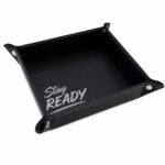 Vegan Leather Valet Tray | Engraved "StayReady" Catchall Organizer