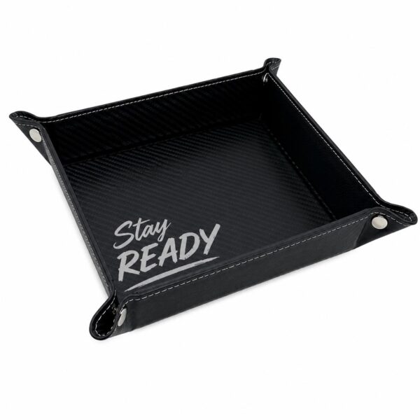 il fullxfull.8056121503 m0bb.jpg Vegan Leather Valet Tray | Engraved "StayReady" Catchall Organizer