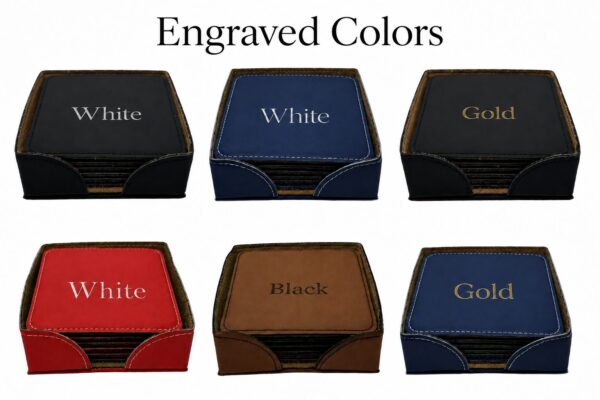 Personalized Leatherette Coasters