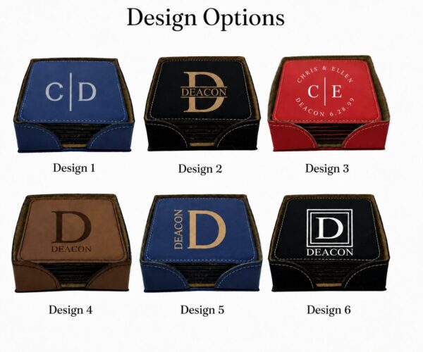 Personalized Leatherette Coasters